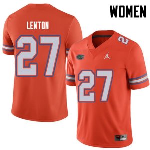 Women's Florida Gators #27 Quincy Lenton NCAA Jordan Brand Orange Authentic Stitched College Football Jersey YON6062IF